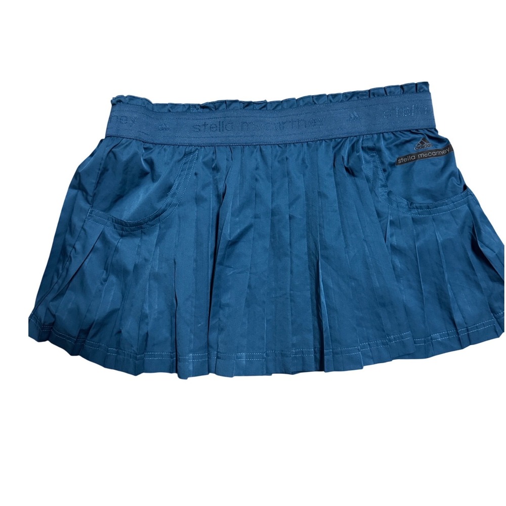 Adidas by Stella McCartney Womens Pleated Tennis Skirt Teal Blue Size M